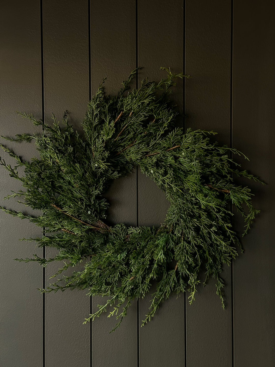 Faux Juniper Wreath