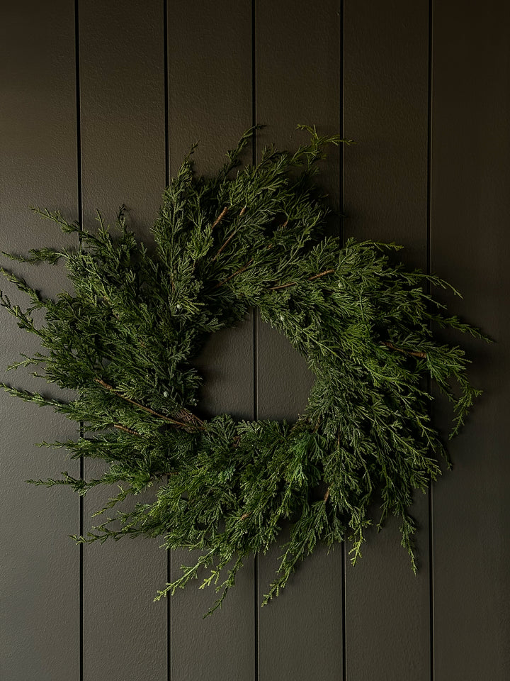 Faux Juniper Wreath