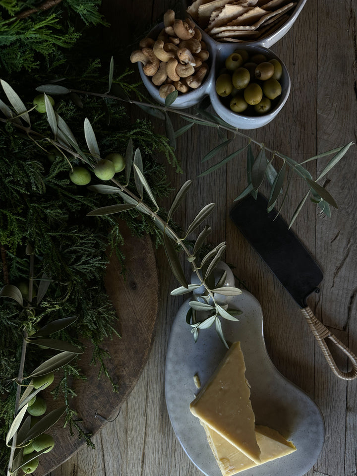 Stoneware Footed Appetizer Set