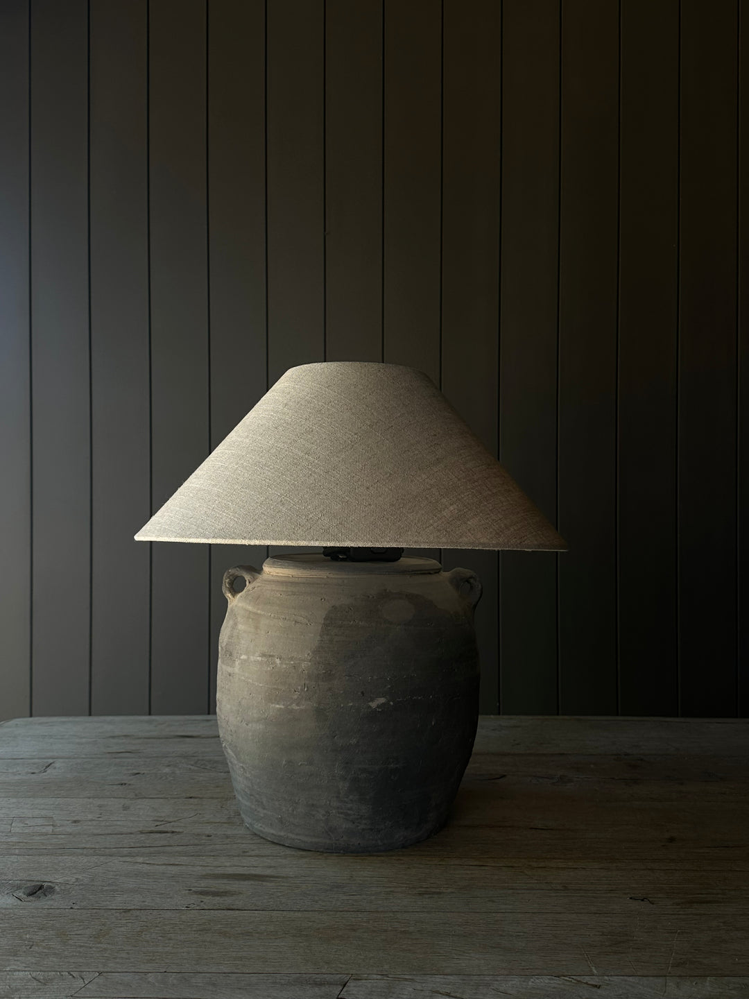 Rustic Large Pot Lamp