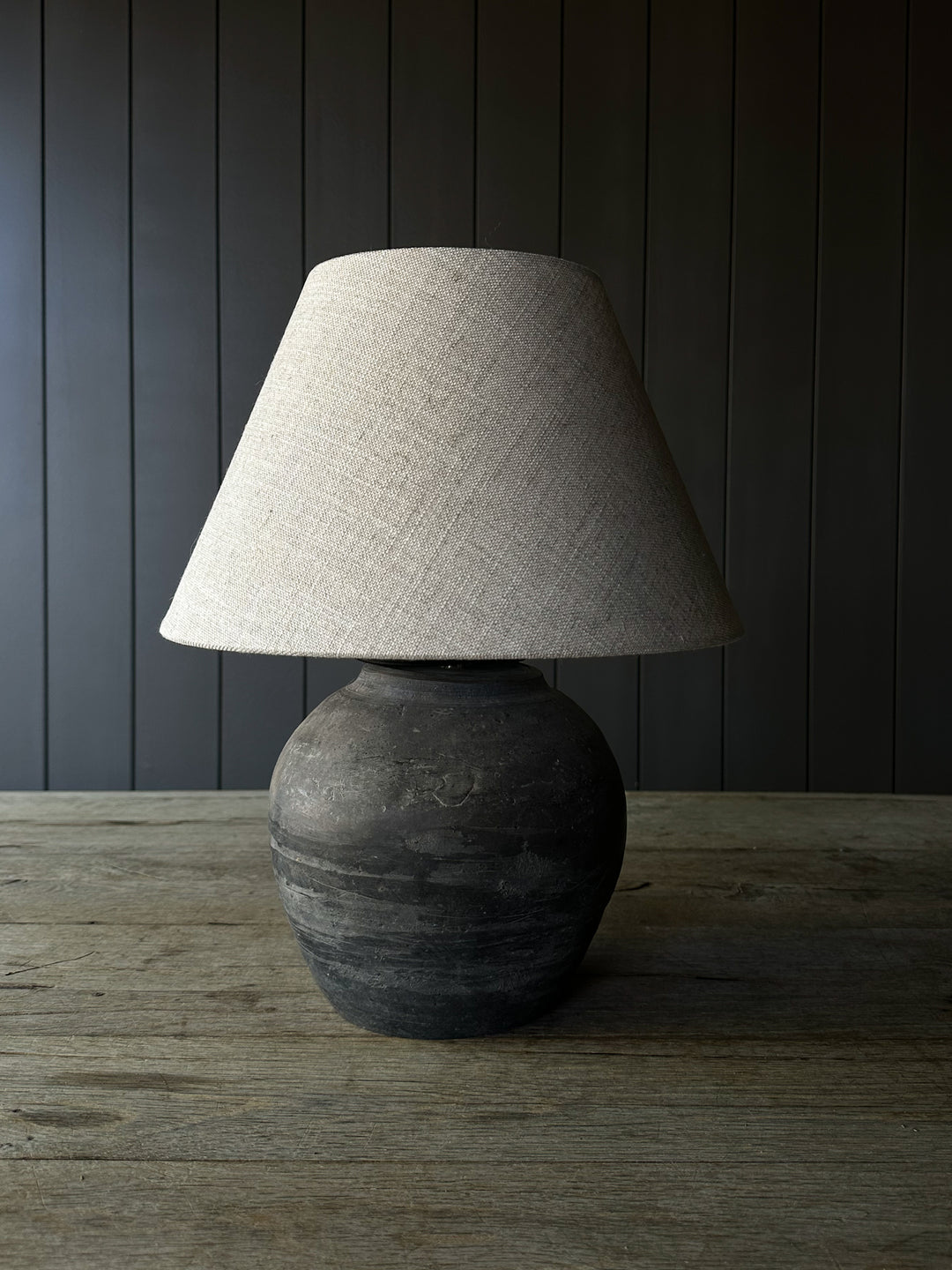 Rustic Mini Pot Lamp