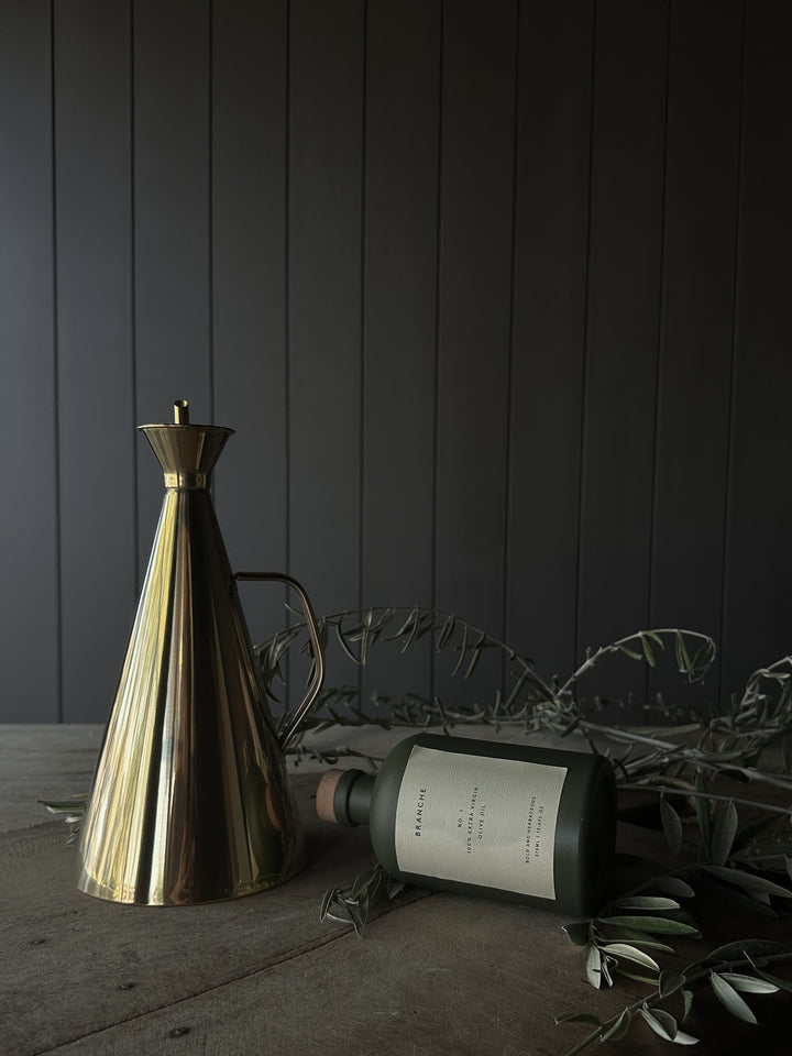 Golden Olive Oil Cruet
