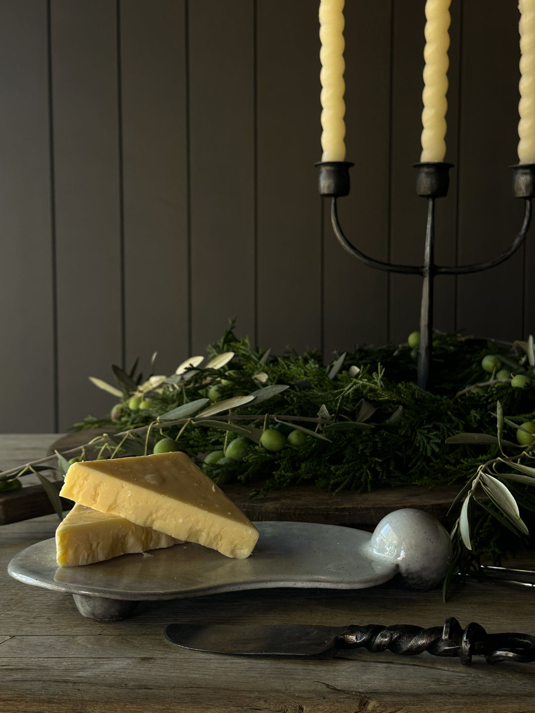 Stoneware Footed Appetizer Set