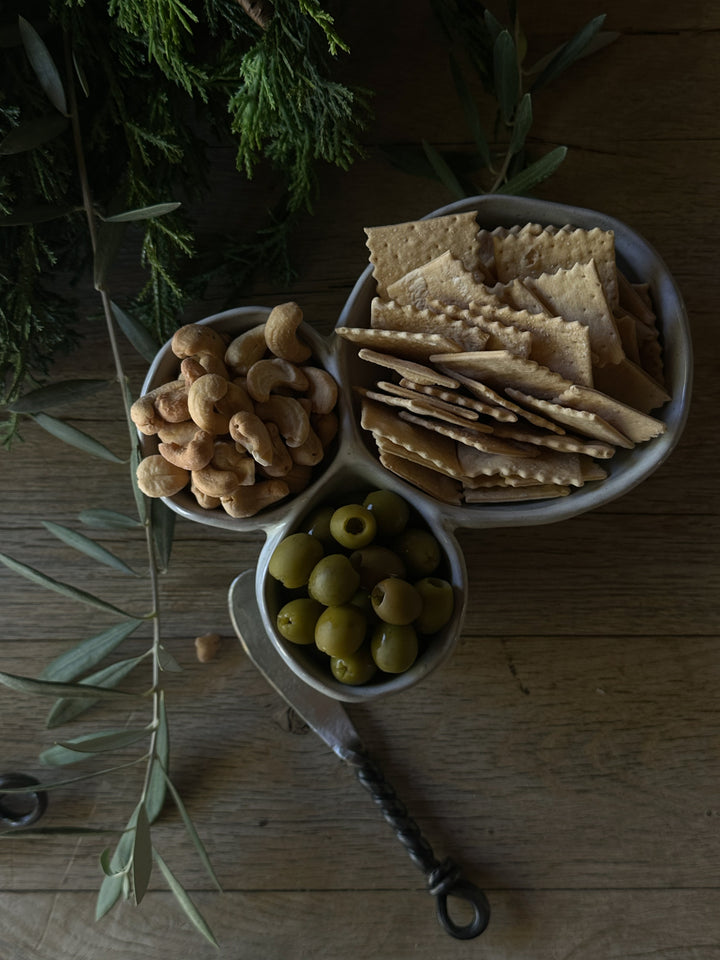 Stoneware Footed Appetizer Set