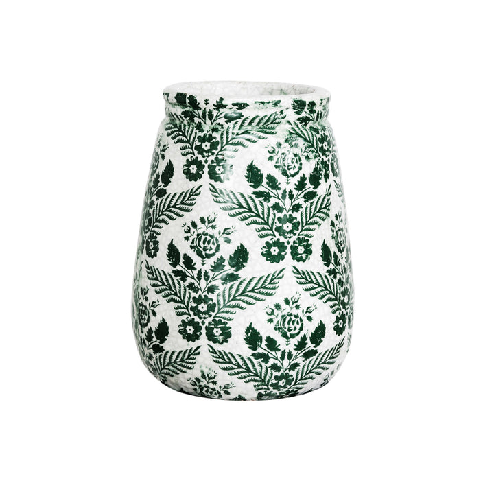 Terra Cotta Planter with Floral Pattern