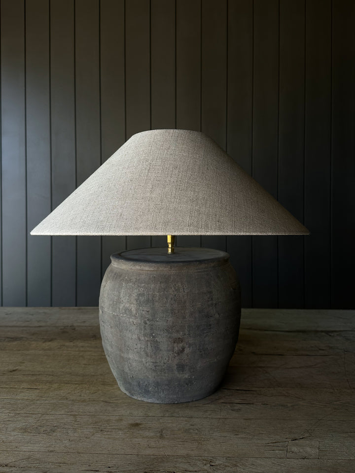 Rustic Large Pot Lamp