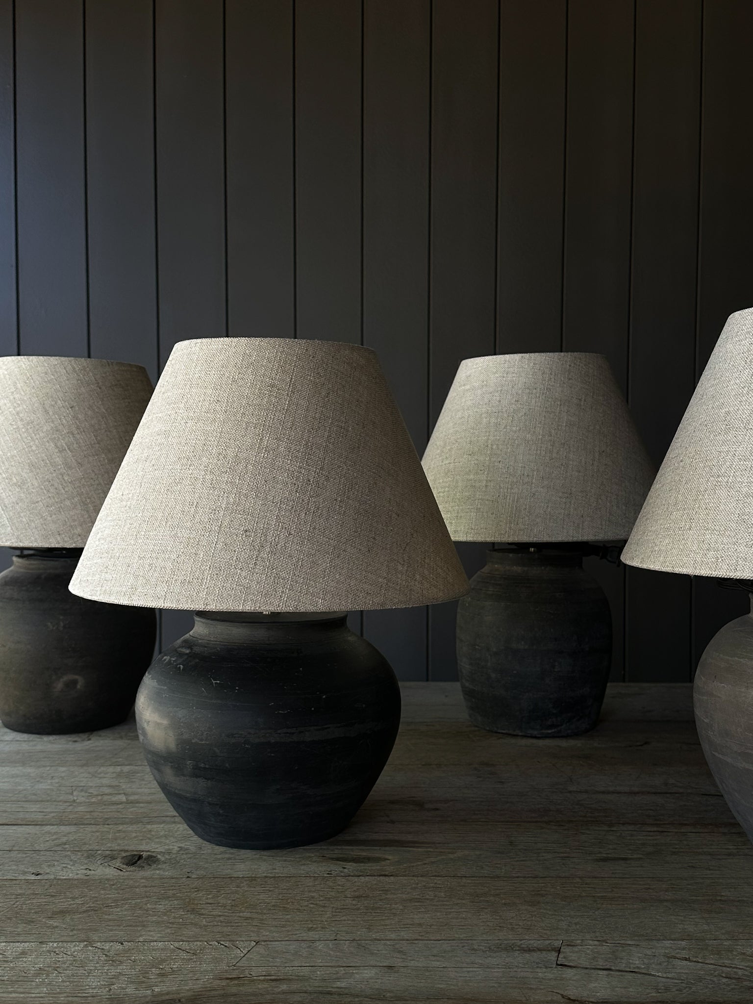 Custom Rustic Pot Lamps
