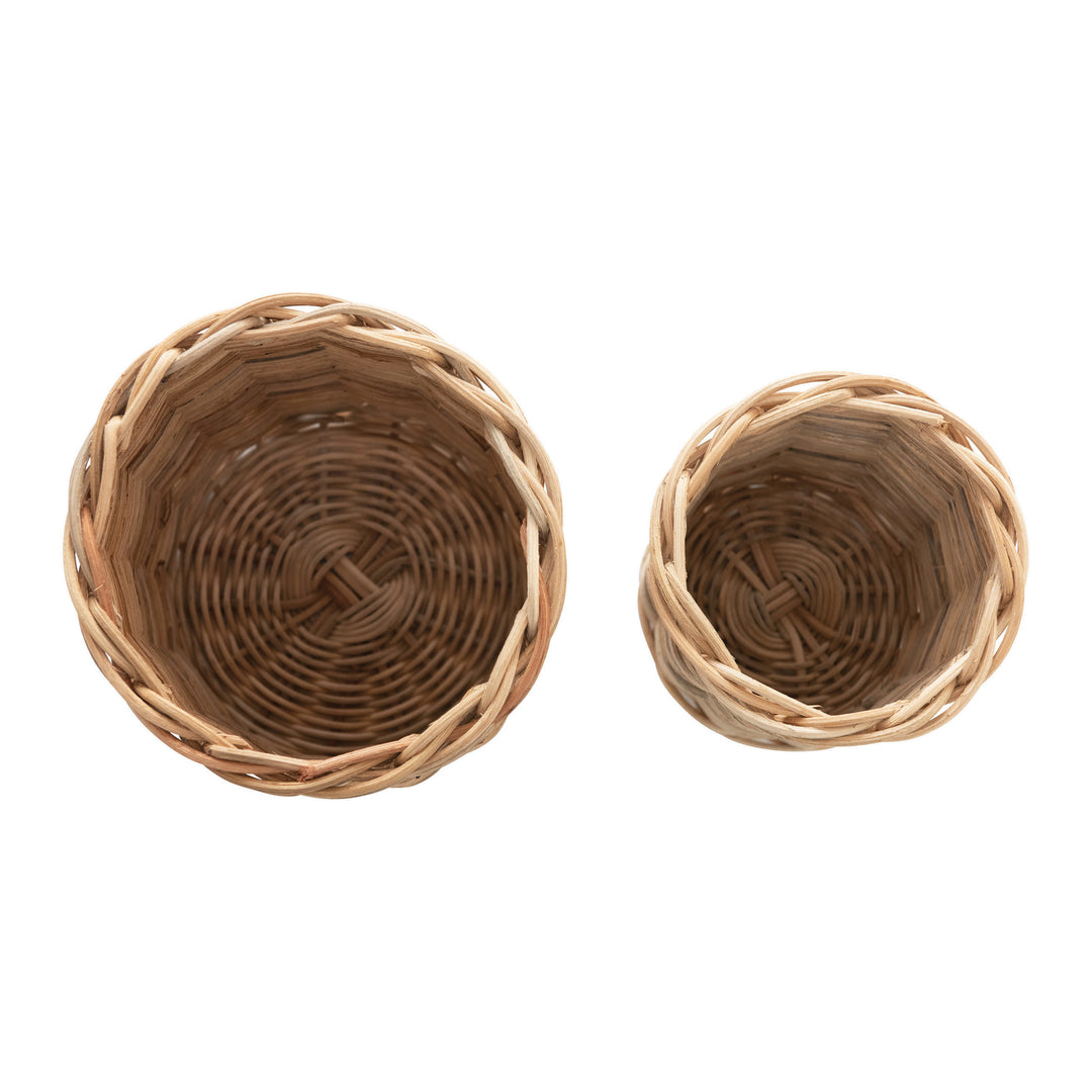 Hand Woven Wicker Basket Container