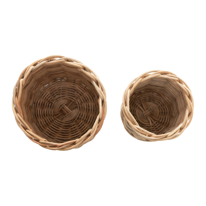 Hand Woven Wicker Basket Container
