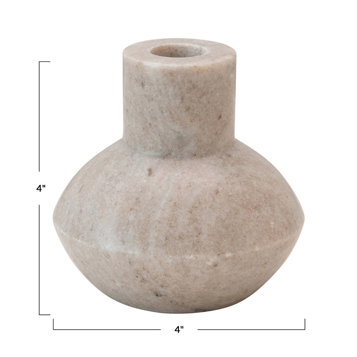 Rounded Marble Candle Holder