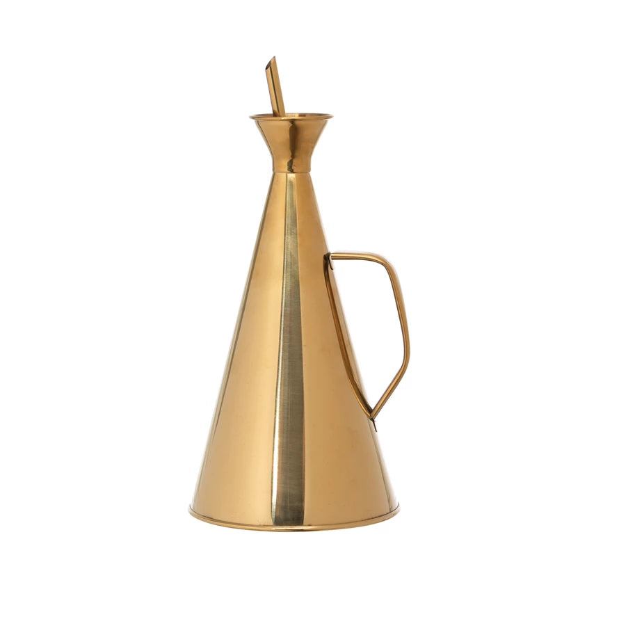 Golden Olive Oil Cruet