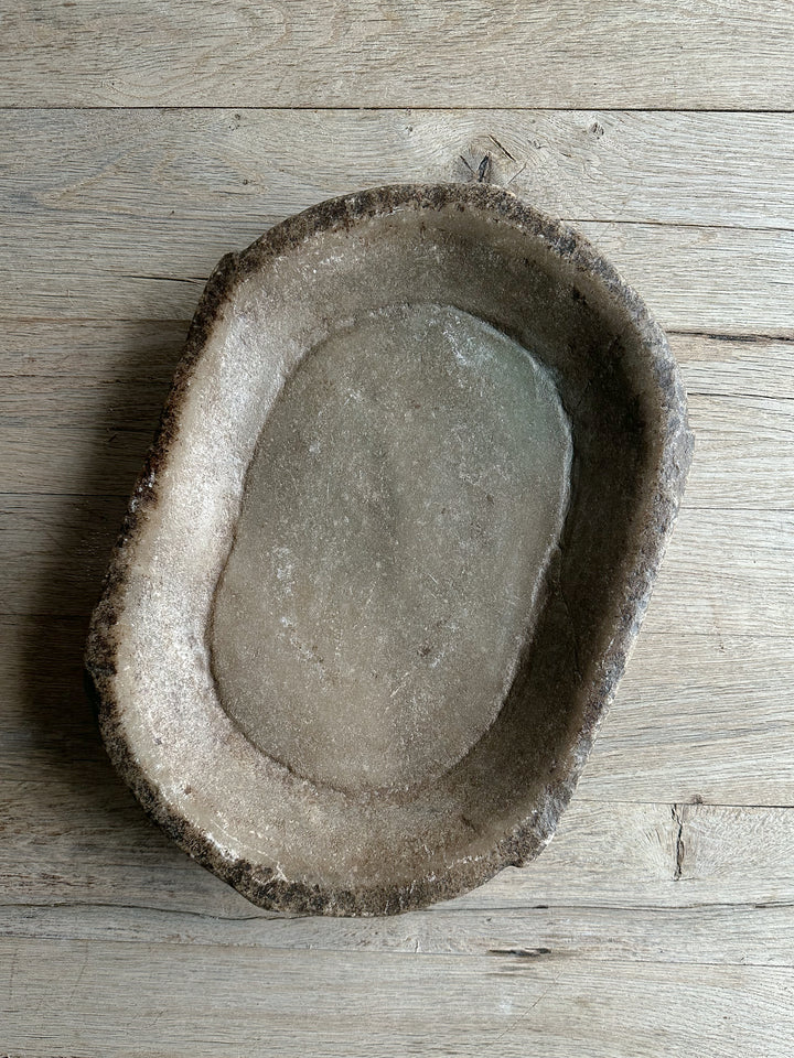 Antiqued Handcrafted Stone Bowl