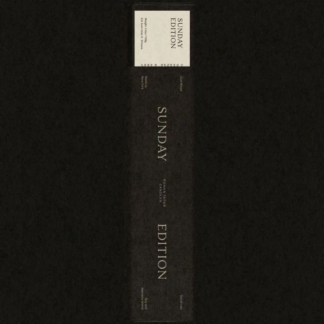 Cream Roman Taper Candle by Sunday Edition