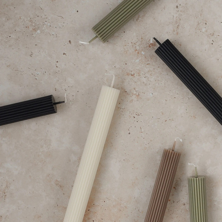 Cream Roman Taper Candle by Sunday Edition