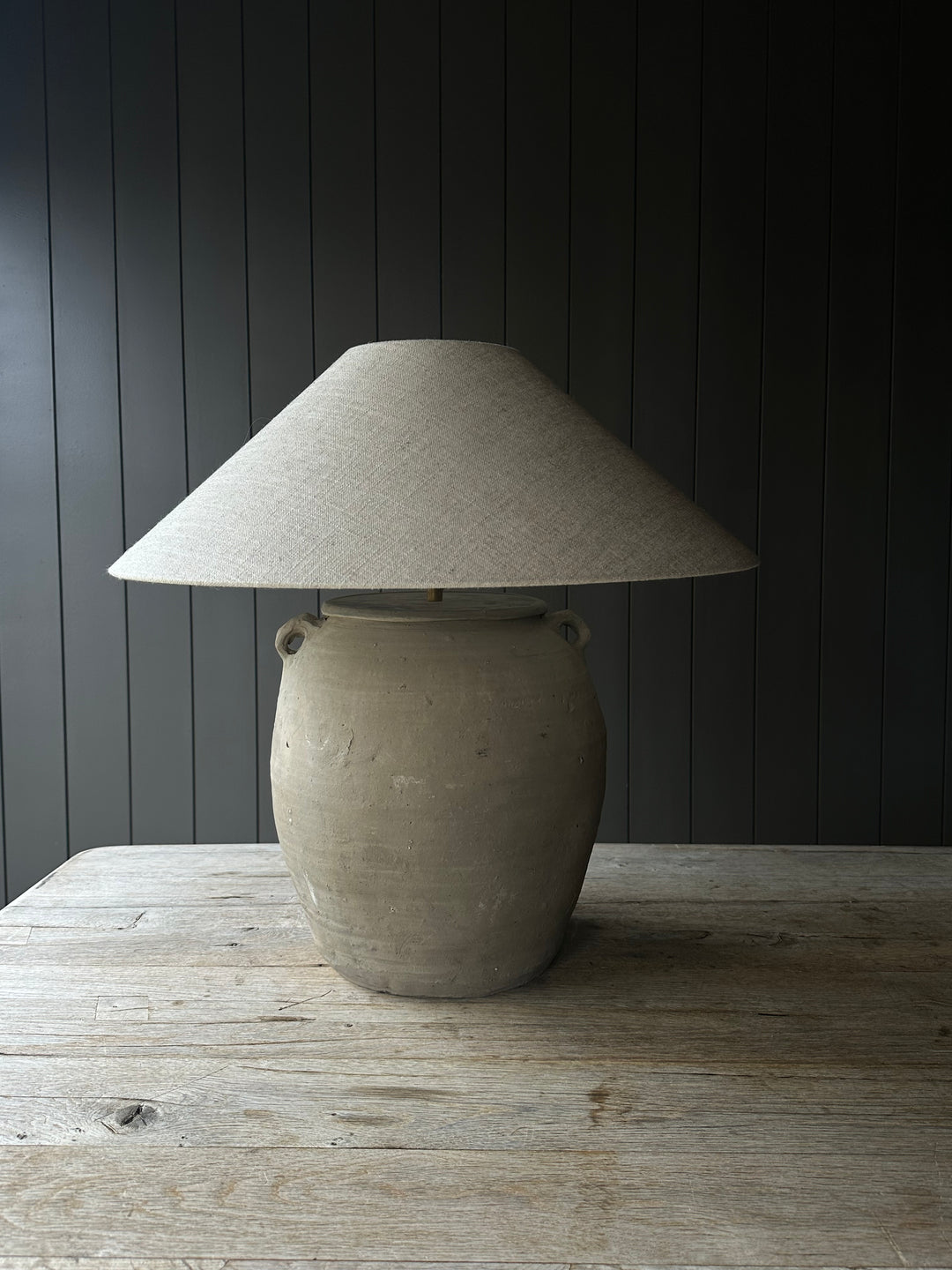 Rustic Large Pot Lamp
