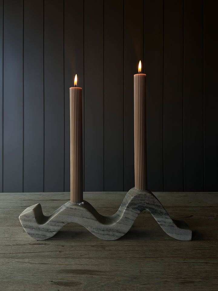 Marble Wave Candle Holder