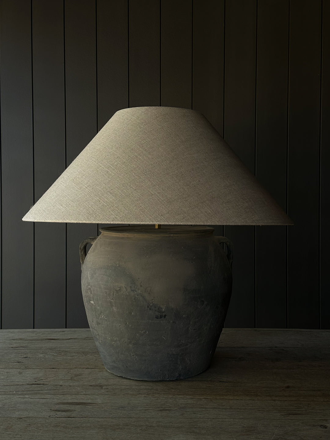 Rustic Large Pot Lamp