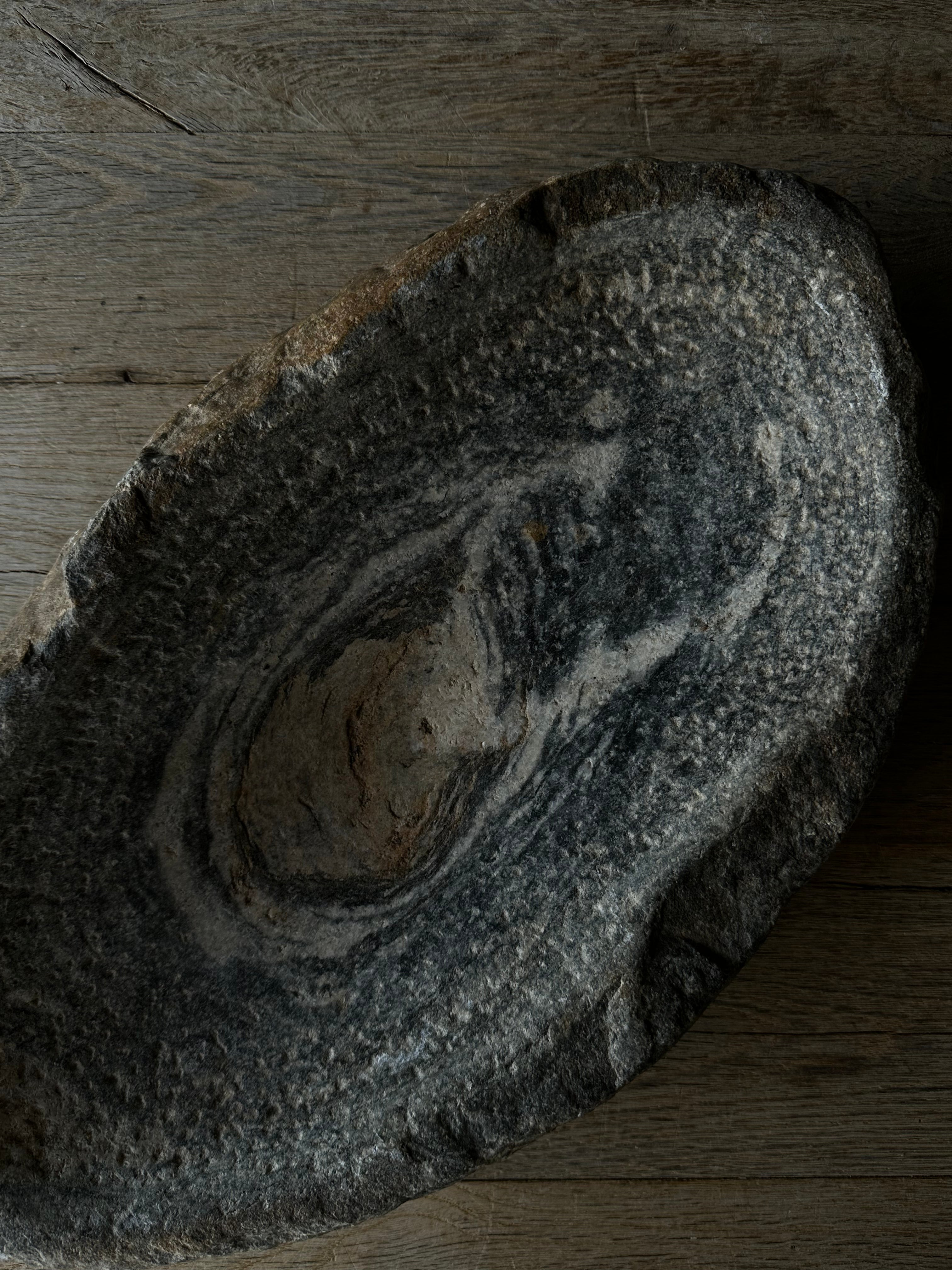Aged Solid Stone Bowl