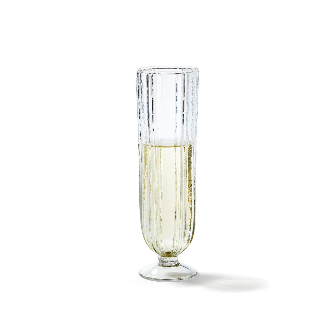 Rippled Champagne Flute