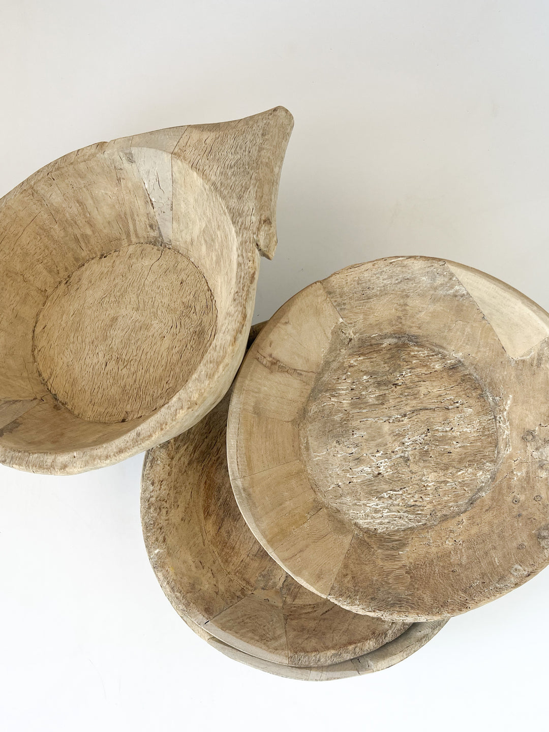 Bleached Wooden Bowls