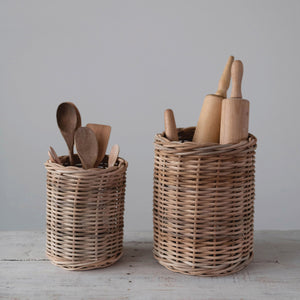 Hand Woven Wicker Basket Container